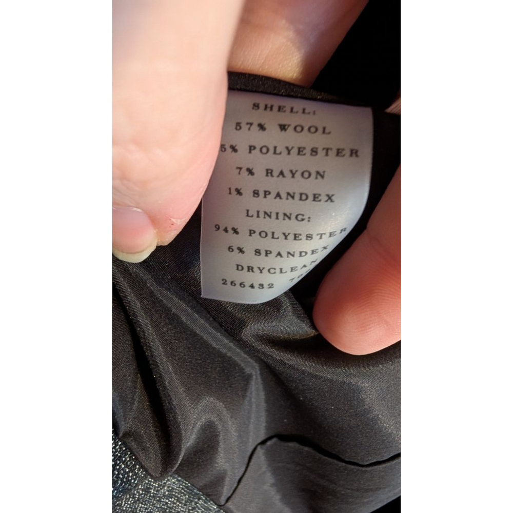 Ann Taylor Petite Gray Black Double Breasted Blazer Jacket Size 6 - Picture 6 of 9